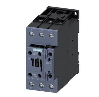 SIEMENS Contattore Potenza, Ac-3 40 A, 18,5 Kw / 400 V 1 No + 1 Nc, Ac 24 V 50 Hz
