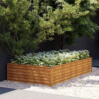 vidaXL Fioriera Rialzata da Giardino 195x100x36 cm in Acciaio Corten - Vidaxl