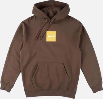 HUF Mens HUF 89 Box Logo Hoodie Brown - Size: 38