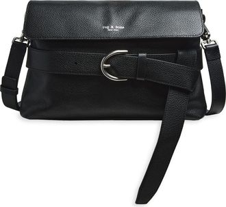Rag & Bone Lexington Flap Leather Crossbody Bag in Black at Nordstrom