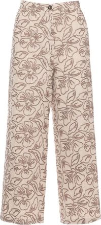 Marella Broeken, Dames, Beige, M, Emme Broek