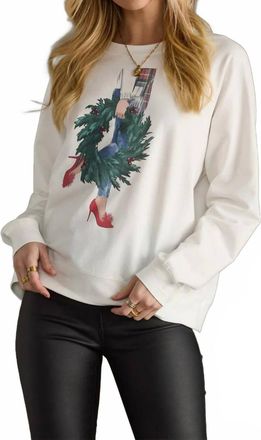 Panache Wreath Girl Sweatshirt In White