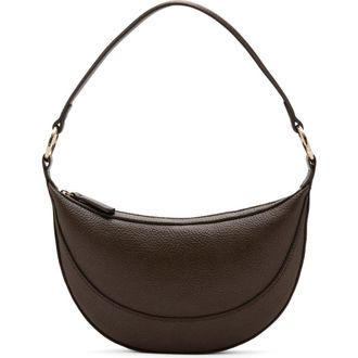 Mango Oval Faux Leather Shoulder Bag in Khaki at Nordstrom