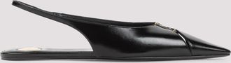 Saint Laurent Black Logo Ballet Flats