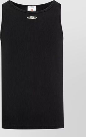 Casablanca ribbed sleeveless tank top