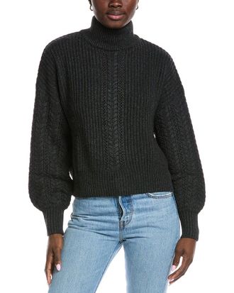 Autumn Cashmere Mock Neck Cashmere & Wool-Blend Sweater