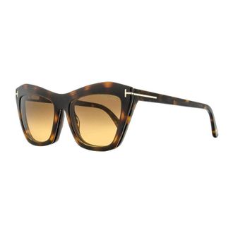Tom Ford FT5971-B 052 Dark Havana/Clear Blue Light Block with Magnetic Clip-On Brown Gradient 54mm