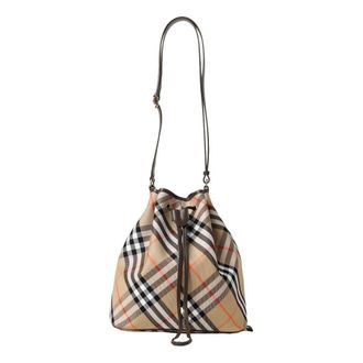 Burberry (WMNS) Burberry 25 Burberry Vintage Check Coated Cotton Bag Beige 8093869