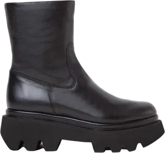 Paloma Barcel&oacute; Womens Osian Leather Ankle Boot In Black