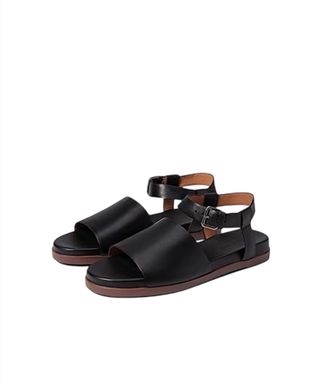 Madewell Women Noelle Ankle-Strap Flats In True Black
