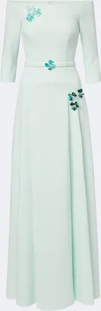 SAFiYAA Amadora off-shoulder crepe gown