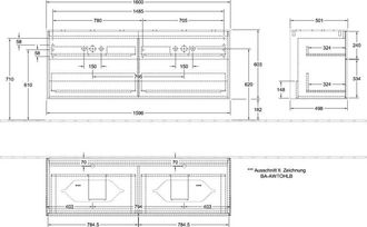 Villeroy & Boch Villeroy&boch - Villeroy Und Boch Finion M&oacute;dulo De Lavabo, 1600x603x501mm, Placa