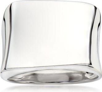 Ross-Simons Italian Sterling Silver Asymmetrical Square-Top Ring