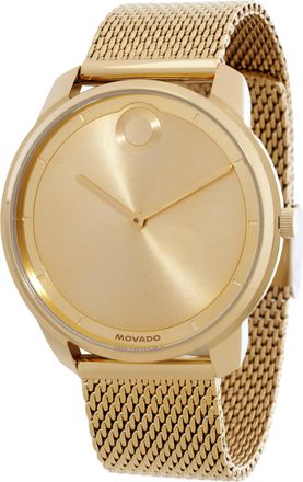 Movado Trend Element Quartz Gold-toned Metallic Museum Dial Mens Watch 3601015