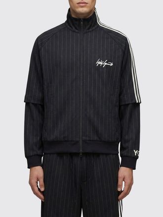 Yohji Yamamoto Felpa in poliestere a righe con logo Y-3