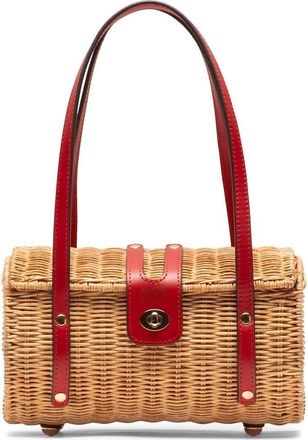 Frances Valentine Dottie Wicker Basket Bag in Red at Nordstrom