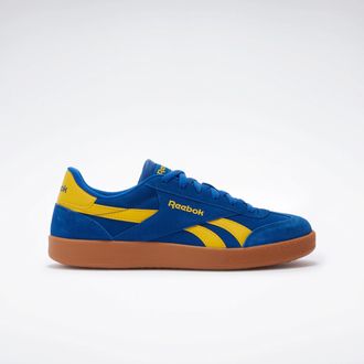 Reebok Classic Sneaker REEBOK CLASSIC REEBOK SMASH EDGE, Damen, Gr. 36,5, blau (optimumblau, goldenhaze, gum), Leder, Synthetik, Schuhe Sneaker