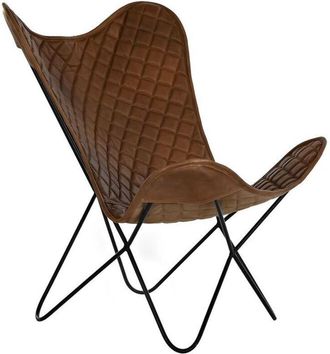DKD Home Decor Silla Dkd Home Decor 76 X 75 X 91 Cm Metal Marr&oacute;n Piel 8424001998760 S3034336 Dkd Home Decor
