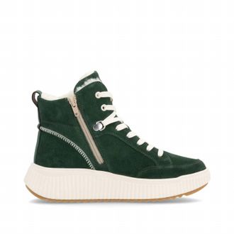 Revolution Womens Lace Up Sneaker In Green