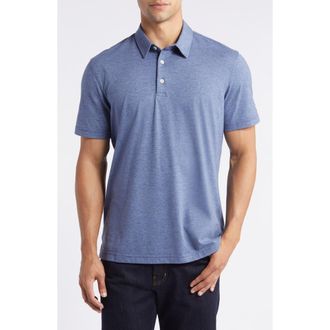 AG - Adriano Goldschmied Bryce Jersey Polo in Heather Navy at Nordstrom, Size Large