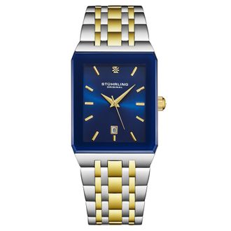 St&uuml;hrling Empire Edge 4084 Mens 45mm - Silver & Gold Stainless Steel - One Size