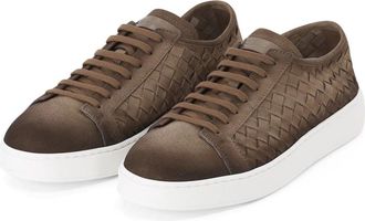Santoni Sneakers - Heren - Sneakers - Bruin - 41 EU - Schoenen