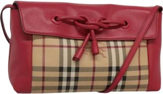 Burberry Tweedehands leren schoudertassen - Dames - Vintage Schoudertas - Beige - ONE Size - Leer - Vintage