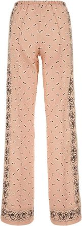 Palm Angels Pinkoffwhite Exterior: Linen Cotton Pantaloni Trousers
