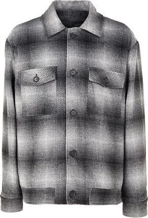 8 by YOOX CHECKED DOUBLE POCKETS OVERSHIRT