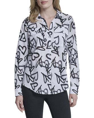 DKNY Dkny Printed Roll Tab Shirt