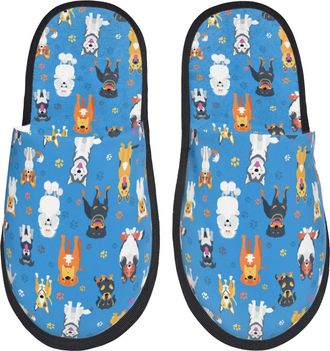 Generic Slipper Cute Dogs Soft Slippers Unisex Cotton Slipper For Winter Home Bedroom L