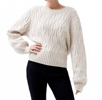 French Connection Womens Layon Jini Sweater In Classic Cream