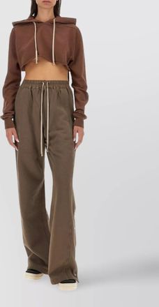 Rick Owens cropped hooded sweater drawstring detail
