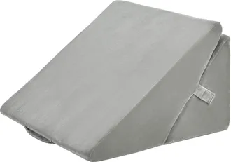 Costway Costway - Coj&iacute;n De Cu&ntilde;a De Espuma Para Cama Y Sof&aacute; Almohada De Cu&ntilde;a Con Funda Extra&iacute;ble Almohada Triangular Para Lectura Relax Marr&oacute;n (gris)