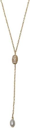 Argento Vivo Faux Pearl Drop Fire Ball Y-Necklace in Gold at Nordstrom Rack