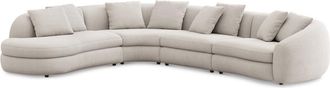 Castlery Fable Extended Chaise Sectional Sofa Left Facing Customized, Performance Fleece Cream, Spill Resistant, Ultra Deep Seats for Sofas by Castlery