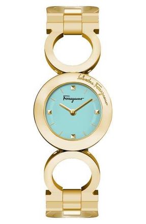 Ferragamo Gancino Bracelet Watch, 28mm in Gold at Nordstrom Rack