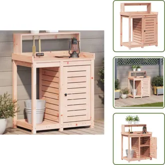 vidaXL The Living Store Tavolo Invaso con Ripiani 82,5x50x109,5 cm Massello Douglas - Tavolo in legno