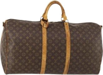 Louis Vuitton Pre-owned Boston Bag - Dames - Vintage Weekendtas - Bruin - ONE Size - Leer - Vintage