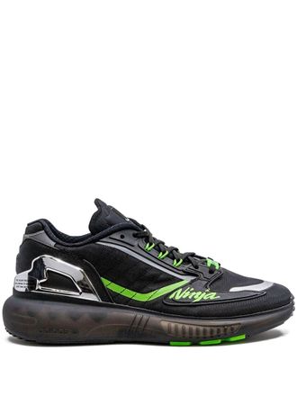 adidas x Kawasaki ZX 5K Boost Ninja sneakers - BLACK/GREEN/METALLIC SILVER