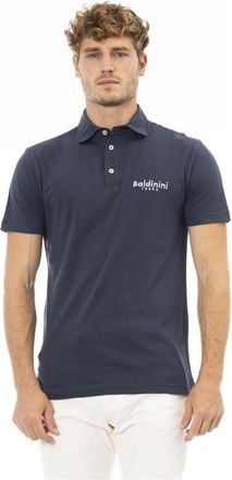 Baldinini Tops, Heren, Blauw, S, Denim, Tijdloze elegantie polo shirt