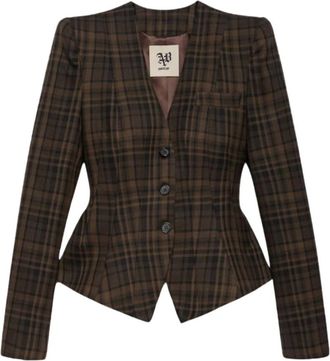 Aniye By Mini Blazer Noa - Dames - Blazers - Bruin - S - Leer - Jassen