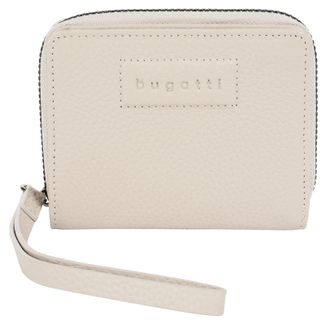 Bugatti Geldb&ouml;rse BUGATTI ELSA, Damen, weiss (wei&szlig;), Leder, leicht gl&auml;nzend, unifarben, Kleinlederwaren Geldb&ouml;rse, echt Leder