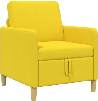 vidaXL Sof&aacute; Con Almacenamiento Amarillo Claro 72 X 78 X 87 Cm Vidaxl
