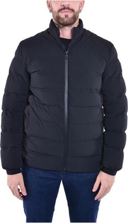Woolrich Winter Jackets, male, Black, XL, Stretch Jacket with Waterproof Features