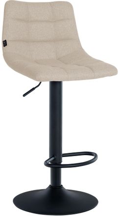 Clp Taburete De Bar Jerry En Tela Crema Negro