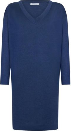 Malo V-neck midi dress - women - Fabric - 42 - Blue