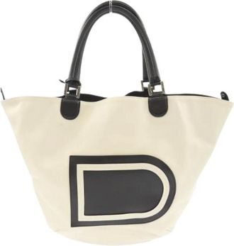 Delvaux Pre-owned Tote Bags, male, White, Size: ONE SIZE Pre-owned Louis Cabas Allure Bicolore Tote Bag