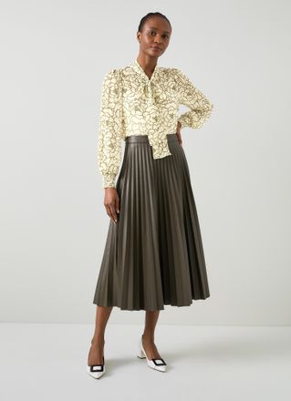 L.k. Bennett Womens Penny Woven Tops, Cream Silk - Size 20 UK