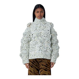 Ganni Mujer, Jerseys, Blanco, Talla: M